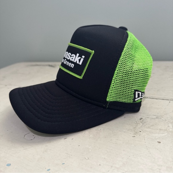 Kawasaki Team Green New Era Snapback Truckers Hat - Picture 3 of 6
